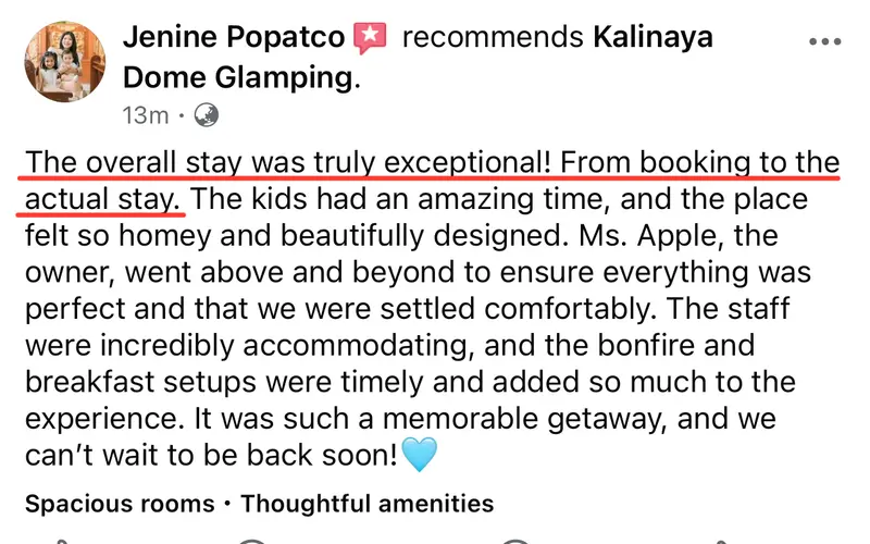 A guest's review of Kalinaya